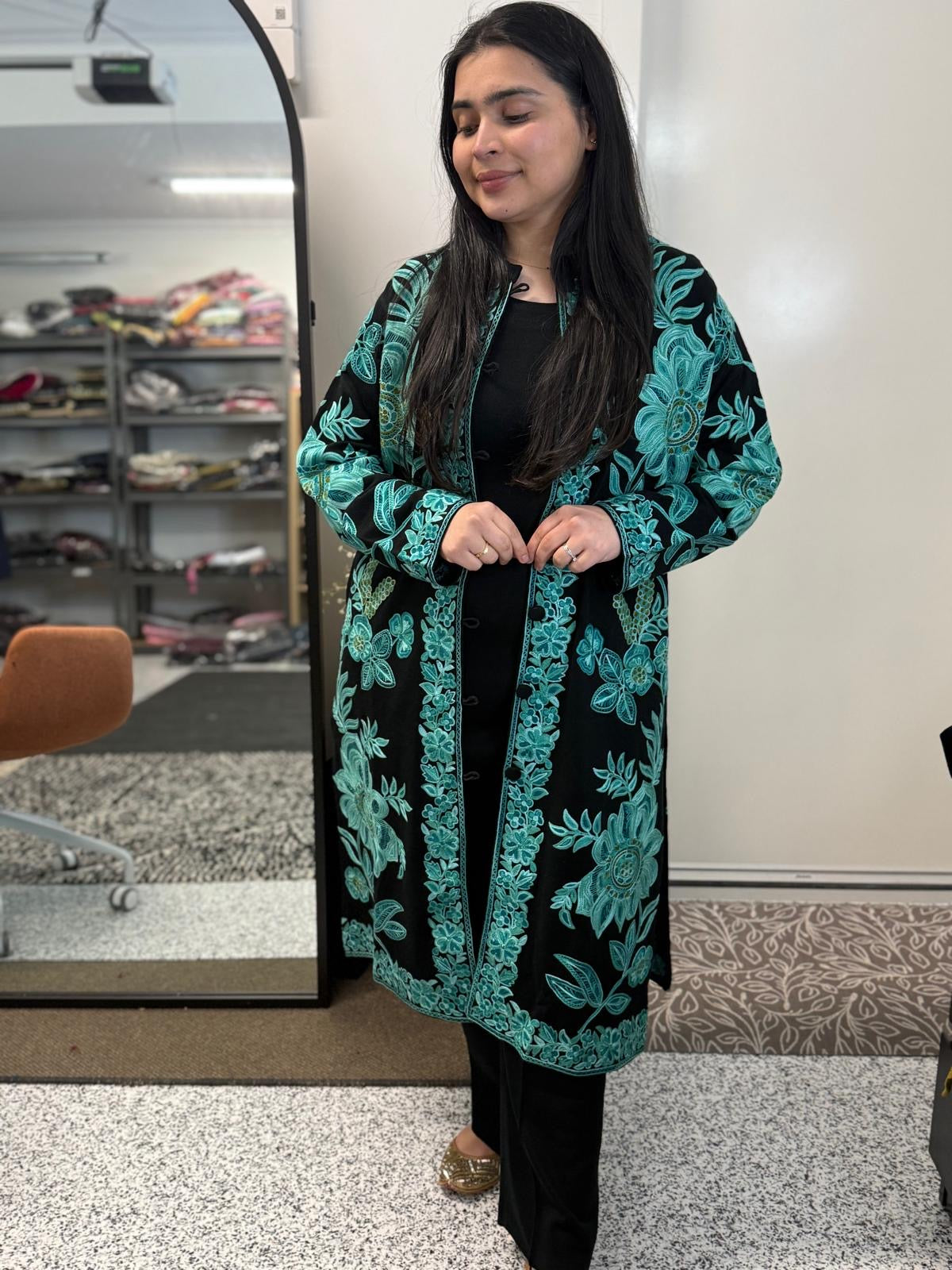 Kashmiri Jacket Style Coord (Black)