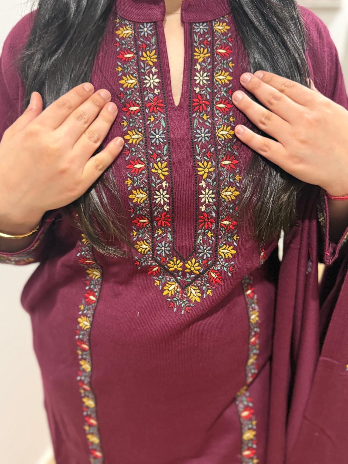 Kashmiri Suit (Purple)